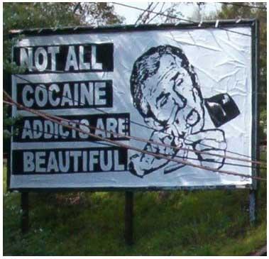 Not all cocaine addicts are beautiful lol - george w bush